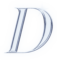 Dreamy Chrome Letter D Type Sticker